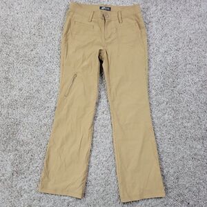 Eddie Bauer Sport Pants Womens 4 Zip Cargo Pocket Nylon Bootcut Beige EB